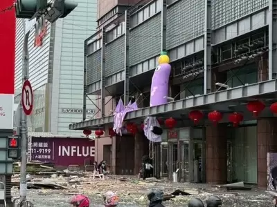 Impresionante explosi�n de gas en un centro comercial en Taiw�n