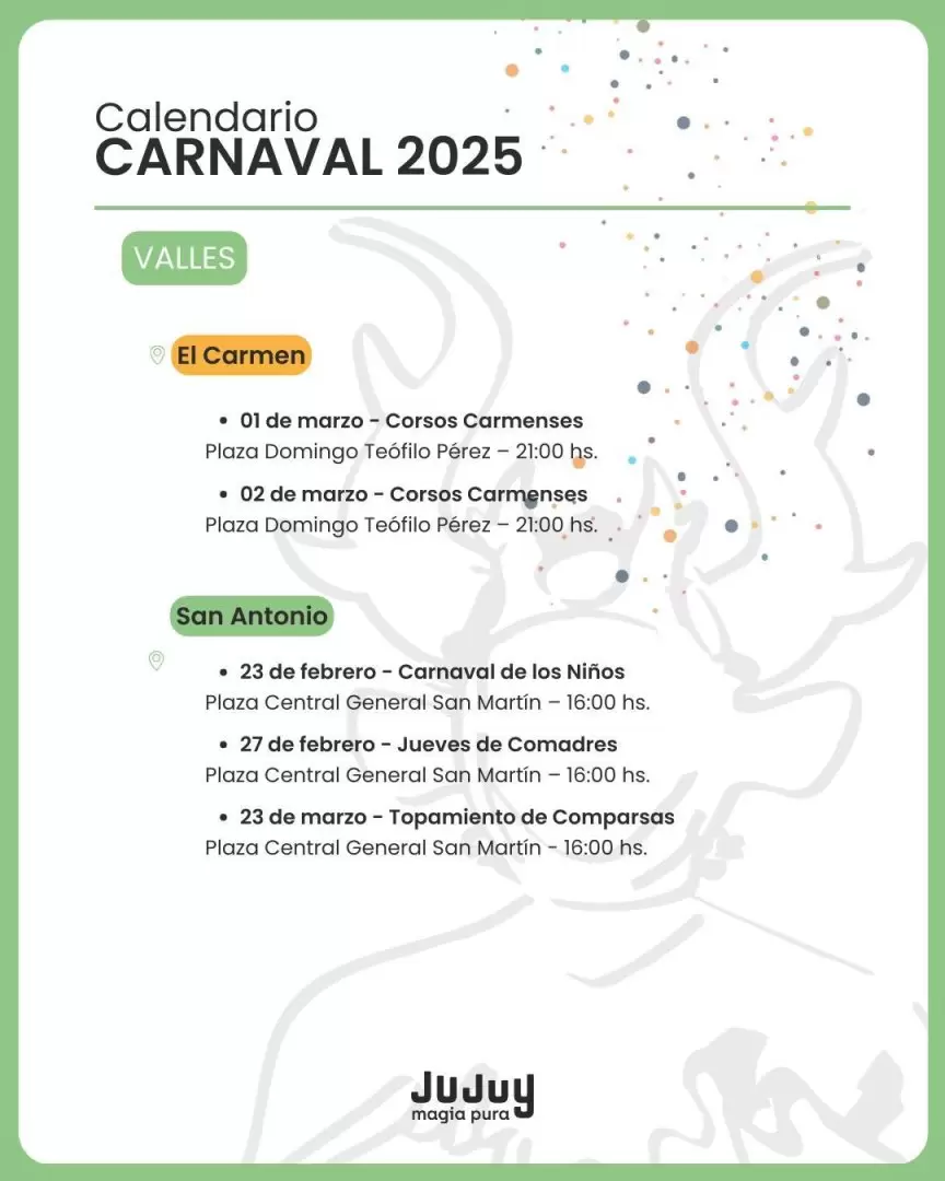 agenda carnaval 2025