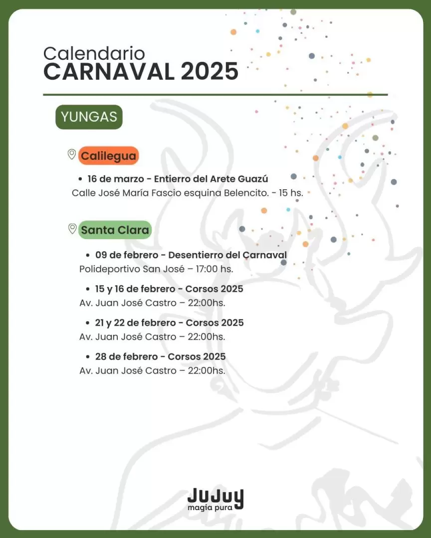 agenda carnaval 2025