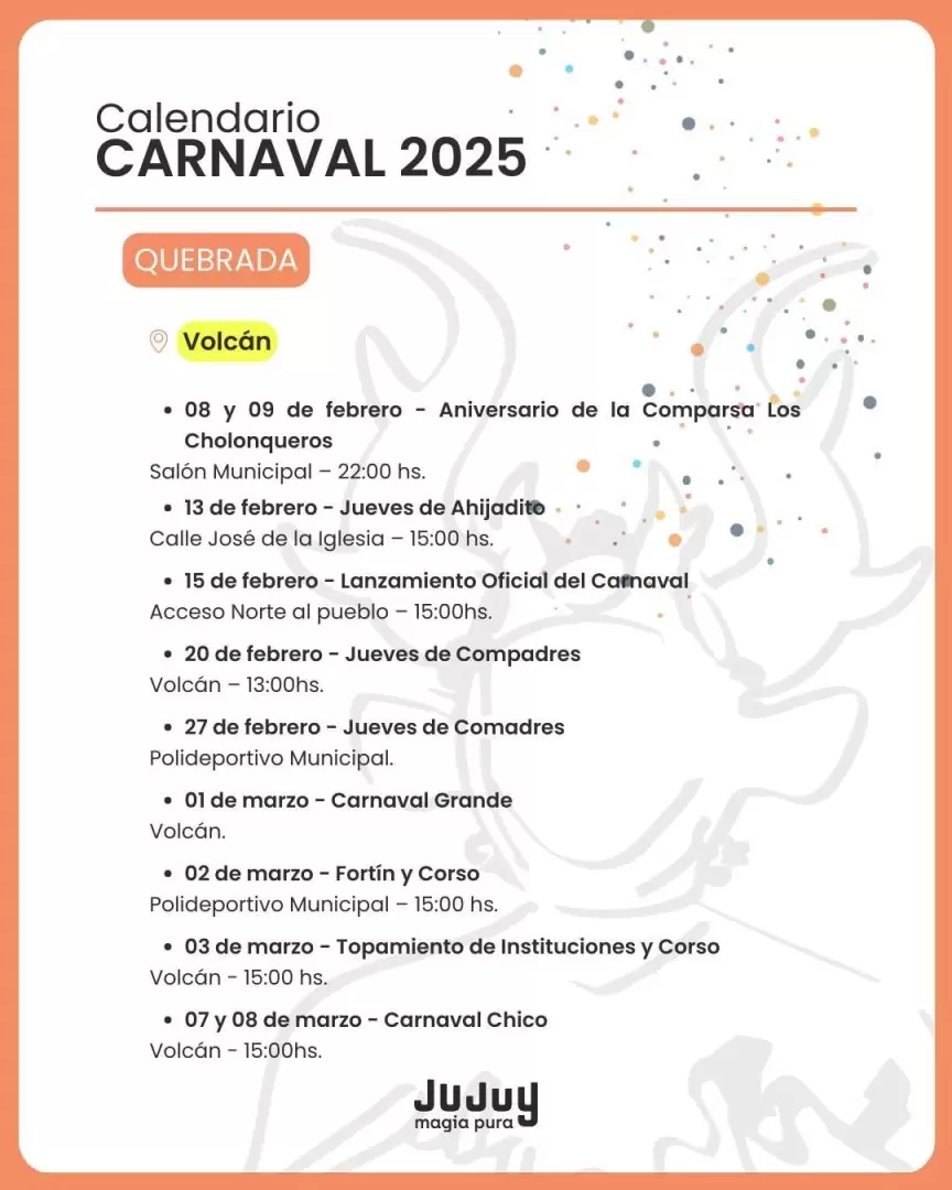 agenda carnaval 2025