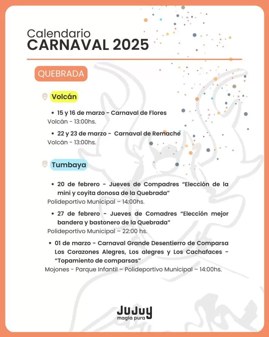 agenda carnaval 2025