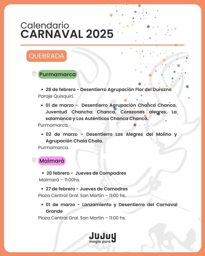agenda carnaval 2025