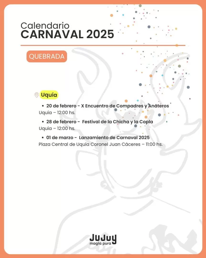 agenda carnaval 2025