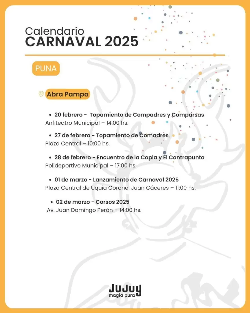 agenda carnaval 2025