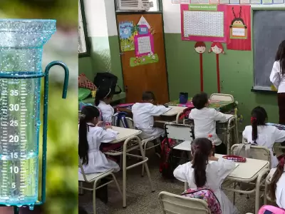 pluvi�metros en escuelas