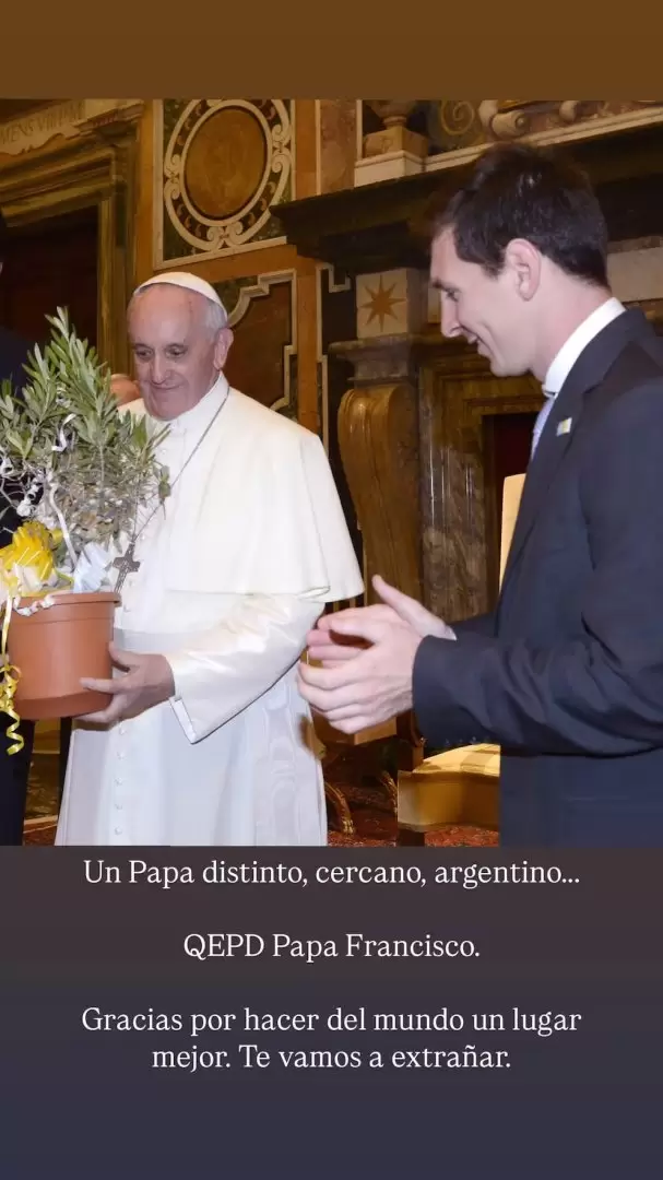 El mensaje de Messi tras la muerte del papa Francisco