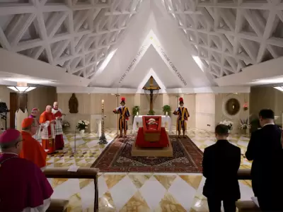 Francisco ser� sepultado en la Bas�lica de Santa Mar�a la Mayor, en la capital italiana, un deseo que �l mismo dej� por escrito en su testamento (AFP)