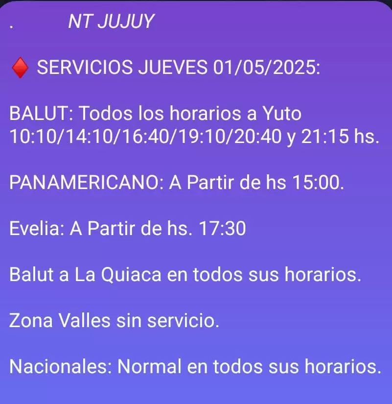 media y larga distancia 1 de mayo