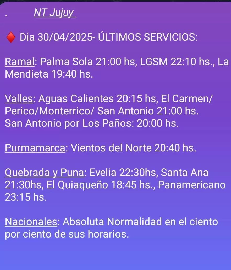 media y larga distancia 30 de abril