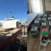 Hallaron 482 kilos de cocaína en un buque proveniente de Emiratos Árabes en un puerto de Santa Fe