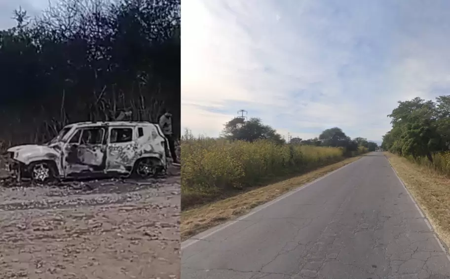 camioneta calcinada los lapachos ruta 43