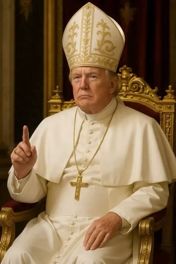 La foto que compartió Donald Trump en Truth Social como papa