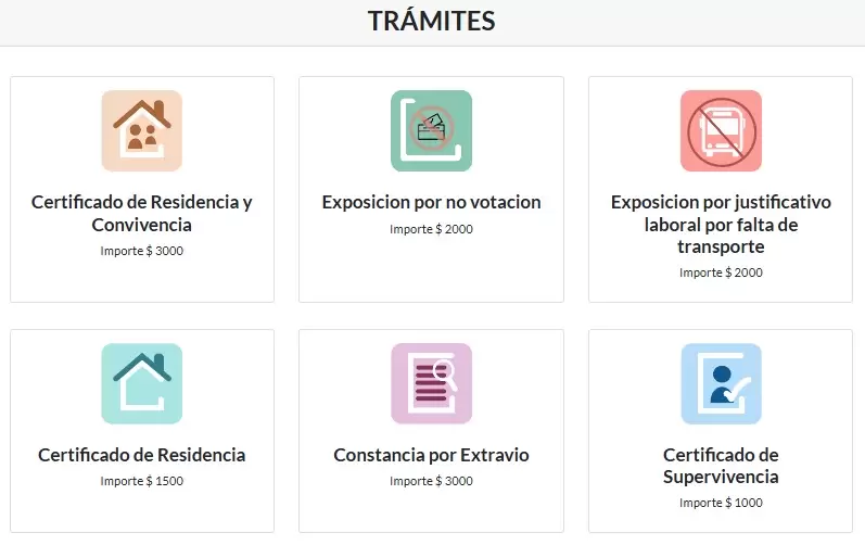 tramites ministerio de seguridad