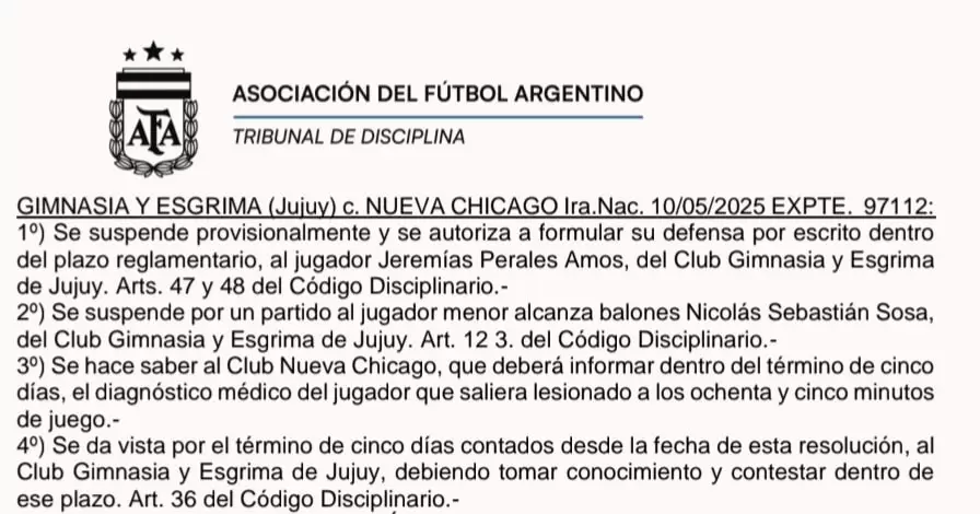 Fallo - Tribunal de Disciplina