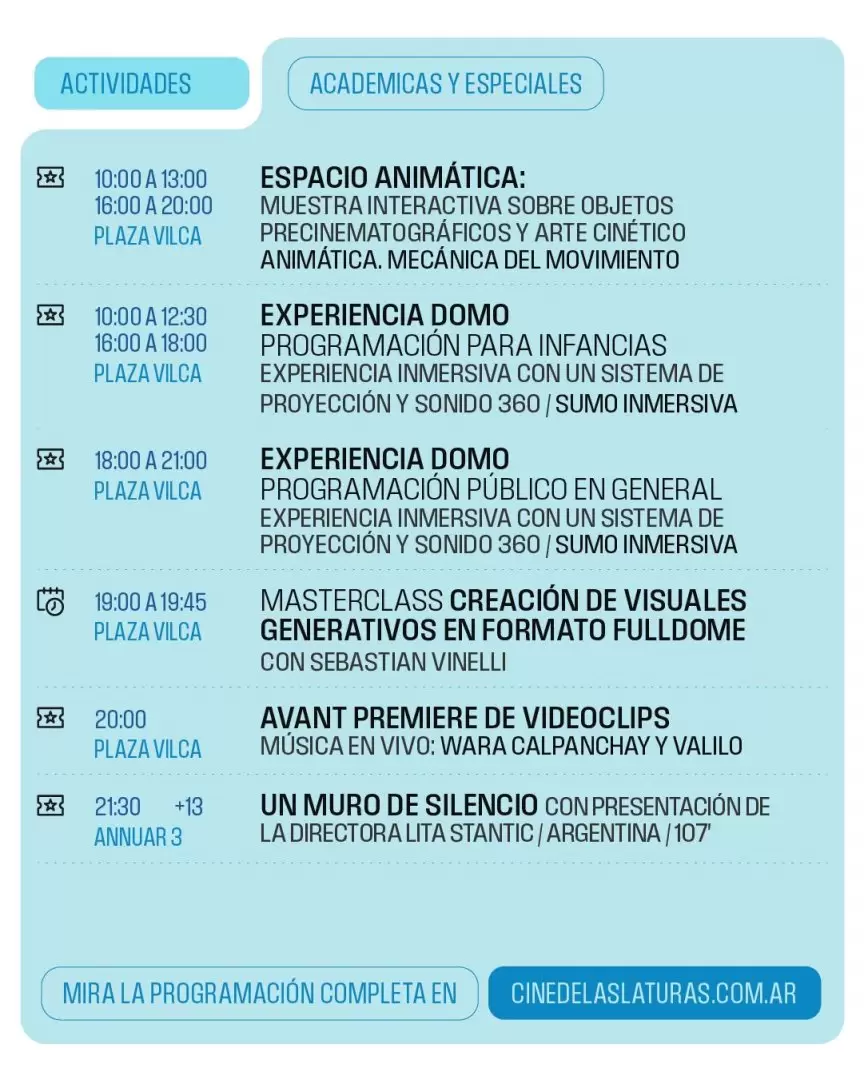 actividades cine de las alturas