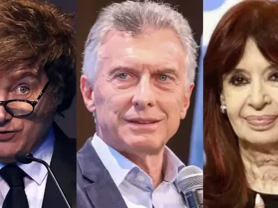 Javier Milei, Mauricio Macri y Cristina Kirchner