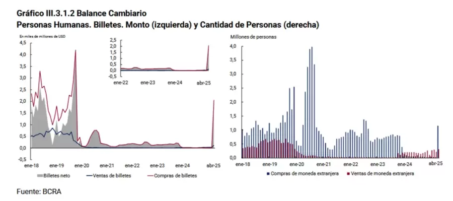 Un mill�n de personas compraron d�lares en el primer mes sin cepo cambiario- Fuente: BCRA