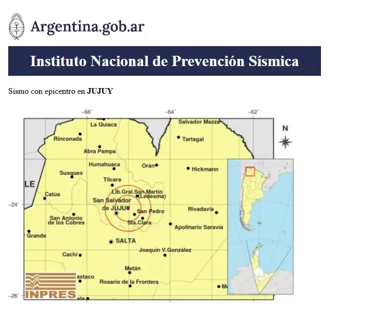 mapa sismo