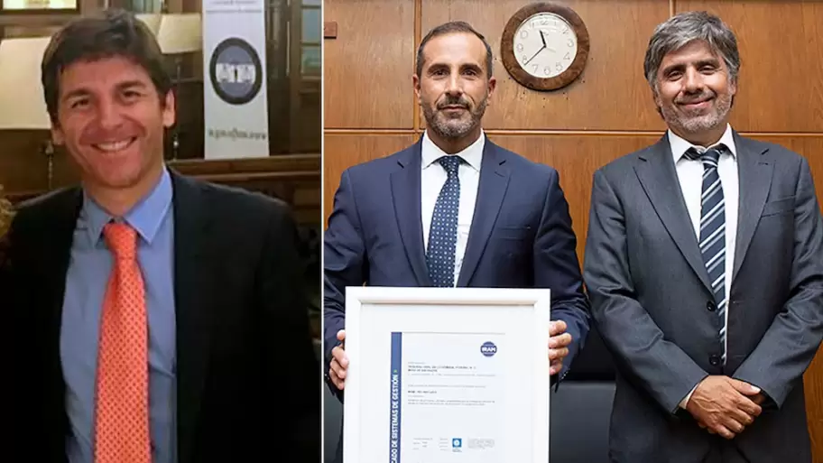 Los tres jueces del TOF 2, Andrés Basso, Jorge Luciano Gorini y Rodrigo Giménez Uriburu