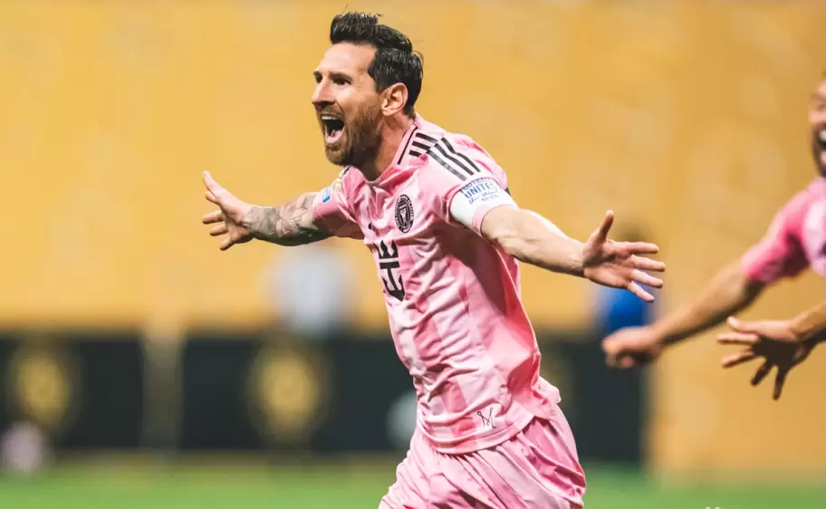messi festejo gol del inter