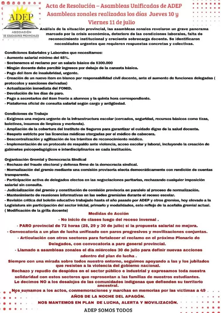 pedido Adep