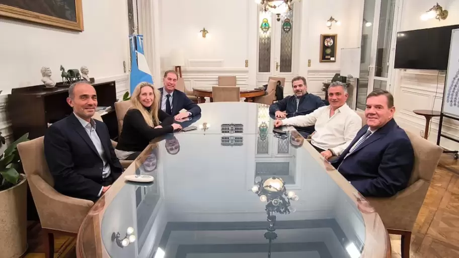 Karina Milei, Cristian Ritondo, Diego Santilli, Guillermo Montenegro, Sebastián Pareja y Lule Menem