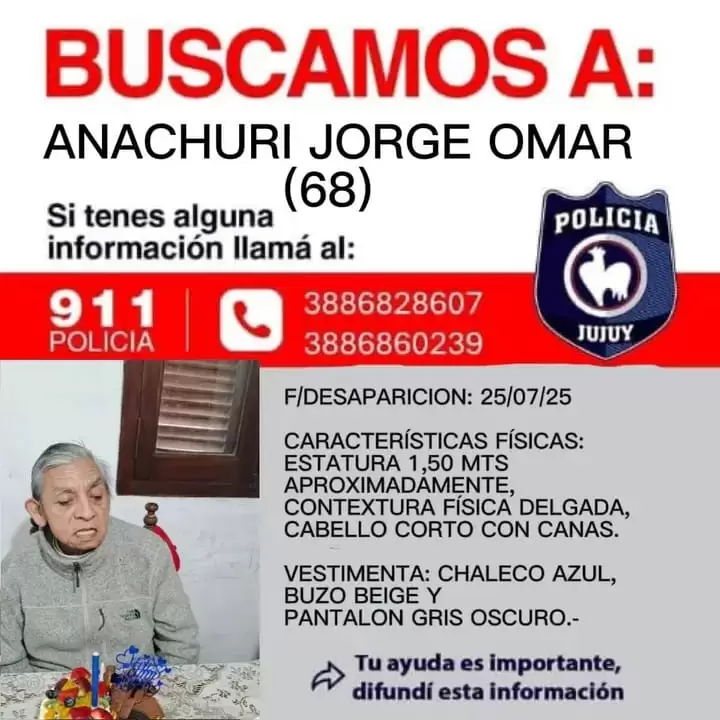 Jorge Anachuri hombre desaparecido