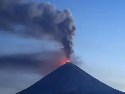volc�n en erupci�n Rusia