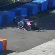 Colapinto se accidentó durante una prueba en Hungría pero se encuentra en buen estado de salud