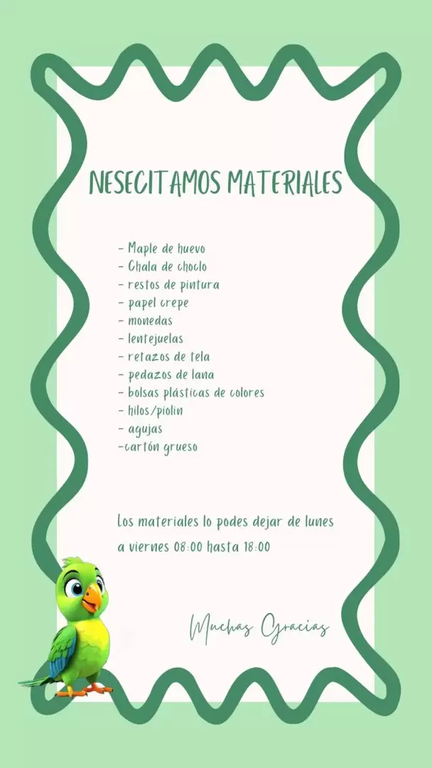 materiales loros 2025