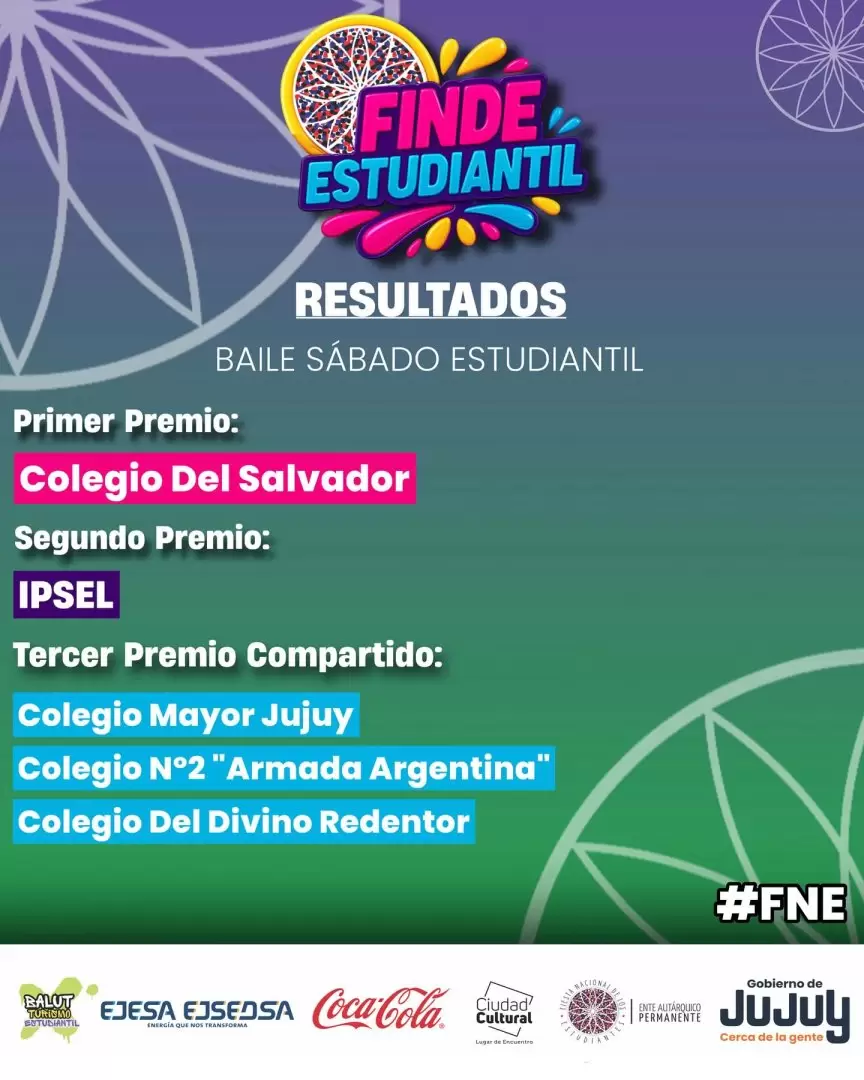 placa categoría baile sábado 9 de agosto