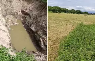 Misterioso socav�n en una finca en Palpal�