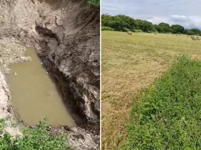 Misterioso socav�n en una finca en Palpal�