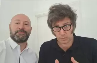 Diego Spagnuolo con el presidente Milei