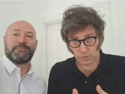 Diego Spagnuolo con el presidente Milei