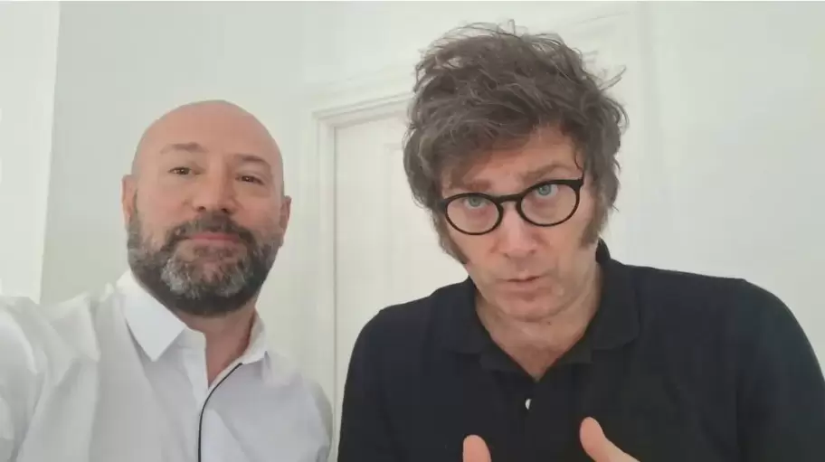 Diego Spagnuolo con el presidente Milei