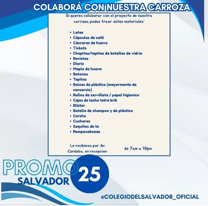 colegio del salvador materiales 2025
