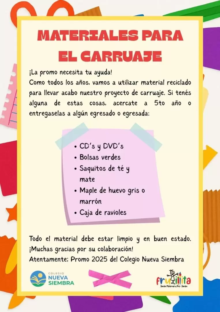 materiales nueva siembra 2025