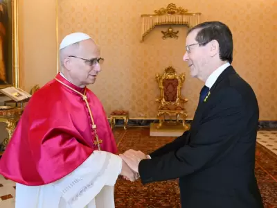 papa leon y presidente de israel