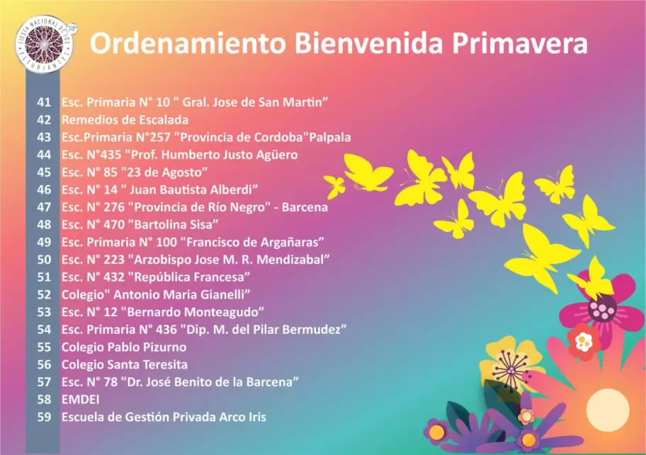 Orden Bienvenida Primavera