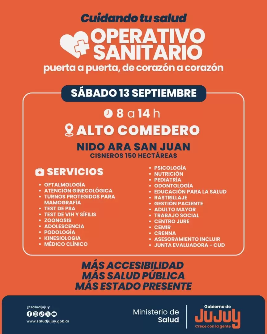 operativo salud alto comedero