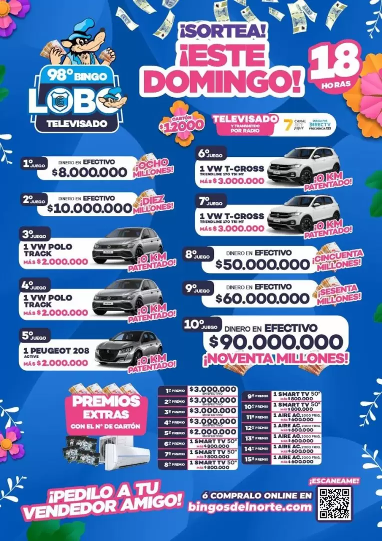 Los premios del 98º Bingo Lobo