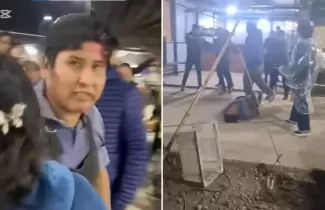 Pelea en la feria 20 de junio en Monterrico