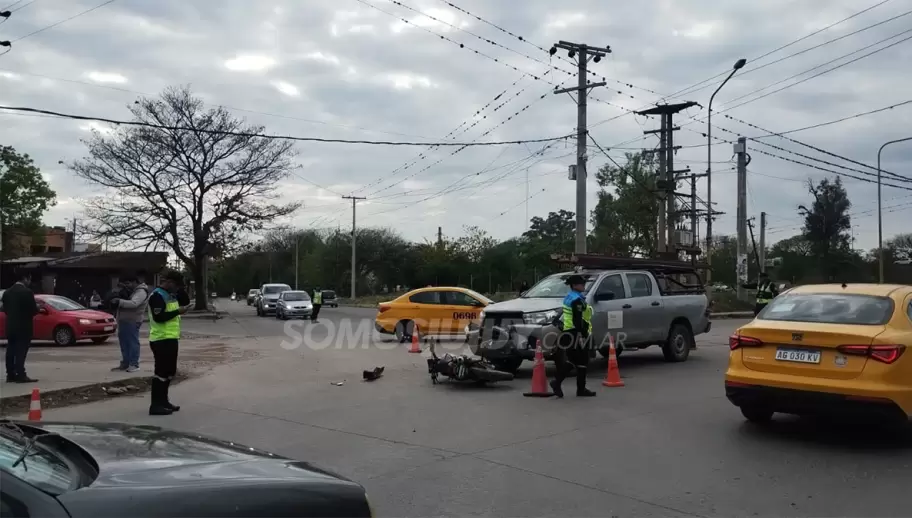siniestro vial en barrio Malvinas