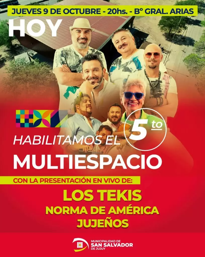 tekis en la inauguracion del 5 multiespacio