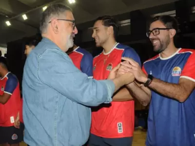 El intendente Jorge acompa�� la presentaci�n oficial de Jujuy B�squet junto al gobernador Sadir