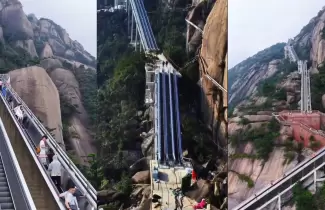 china inauguro la escalera mec�nica mas larga del mundo