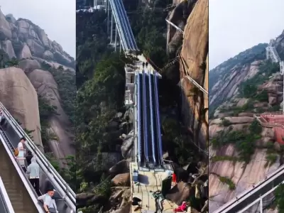 china inauguro la escalera mec�nica mas larga del mundo