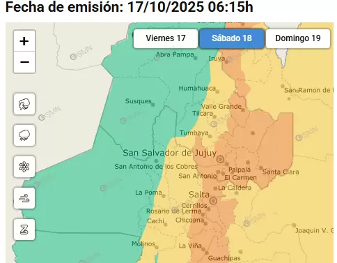alerta sábado 18