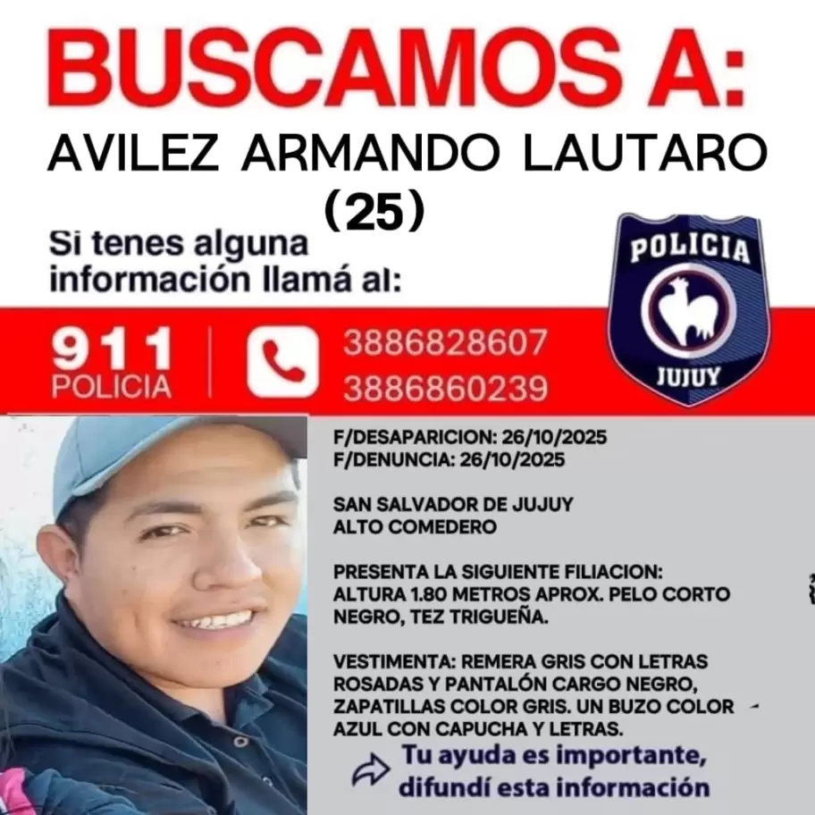 Buscamos a Armando Lautaro Avilez